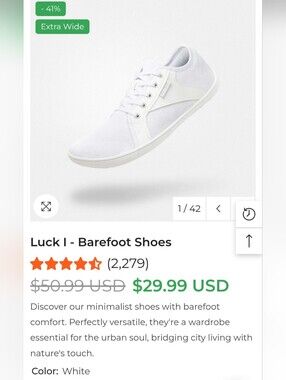 NEW Saguaro "Luck 1" Men's Barefoot Sneakers, 46 (12) & 48 (13.5/14)